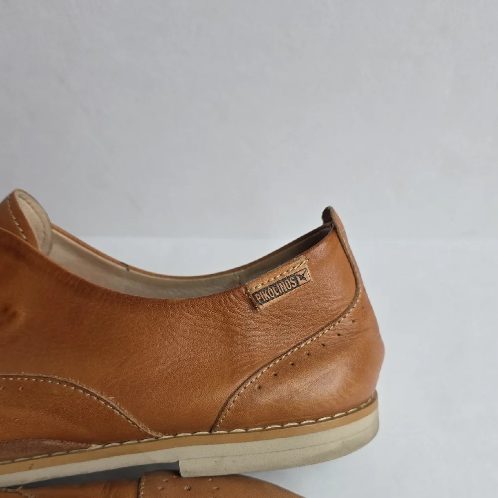Pikolinos Brown Leather Slip-On Shoes